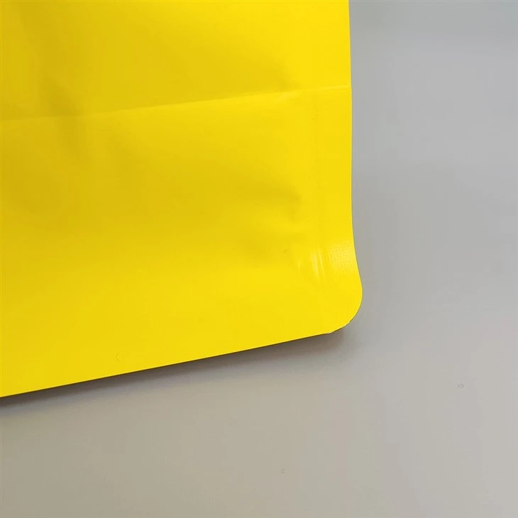 Custom Yellow Accordion Gusset Bag With Hanging Cord suppliers